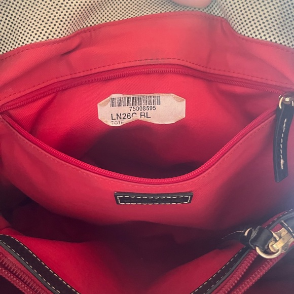 Dooney & Bourke Shoulder Tote Bag Canvas & Leather and id holder - Picture 3 of 11